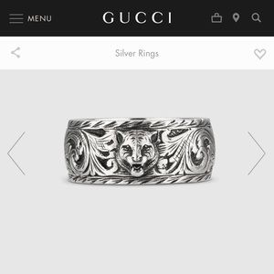 Gucci silver ring men’s 19